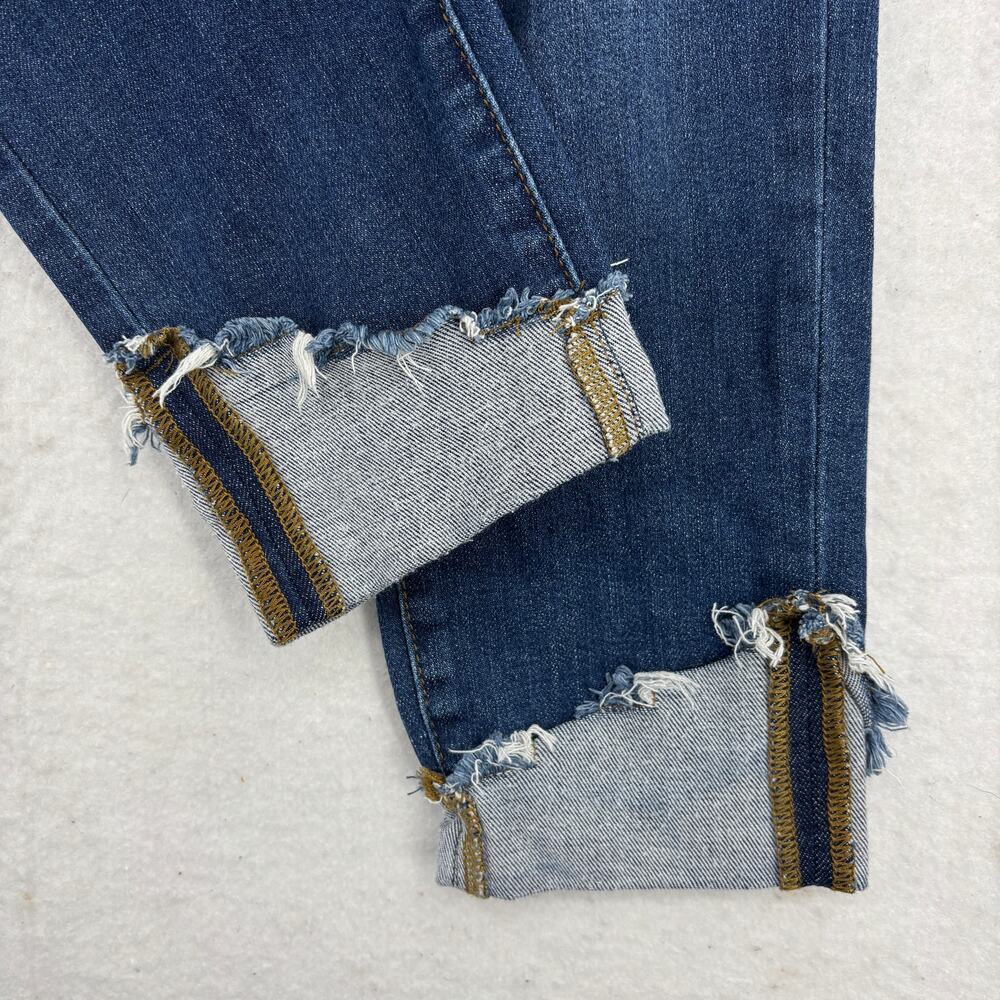 Judy Blue Cuffed Ankle Jeans Size 15 Skinny Fit Distressed Raw Hem Stretch Denim - Picture 8 of 13